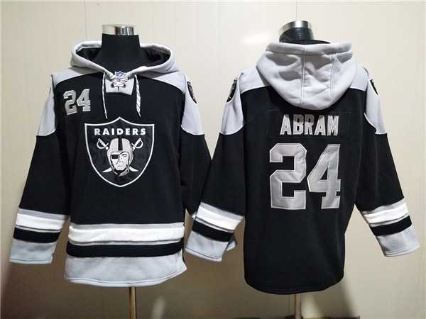 Men's Las Vegas Raiders #24 Johnathan Abram Black Ageless Must-Have Lace-Up Pullover Hoodie,We sell and wholesale Men's Las Vegas Raiders #24 Johnathan Abram Black Ageless Must-Have Lace-Up Pullover Hoodie on line form chian!